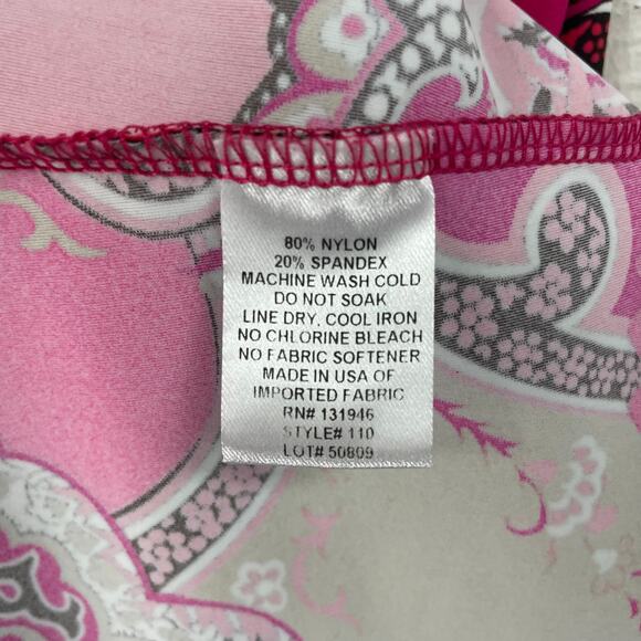 Jude Connally Sleeveless Pink Coral Paisley Print Jude Cloth Shift Dress Small - Picture 5 of 6